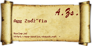 Agg Zsófia névjegykártya