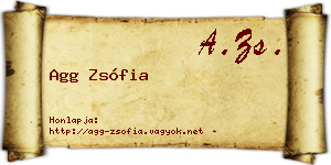 Agg Zsófia névjegykártya